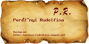 Perényi Rudolfina névjegykártya